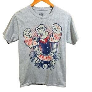 Popeye the sailor man graphic short sleeve t-shirt luck‎ NWOT woman's size small